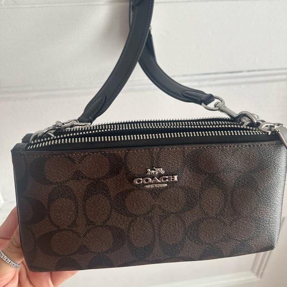 Double Zip Crossbody In Signature Canvas crossbody - Picture 3 of 13